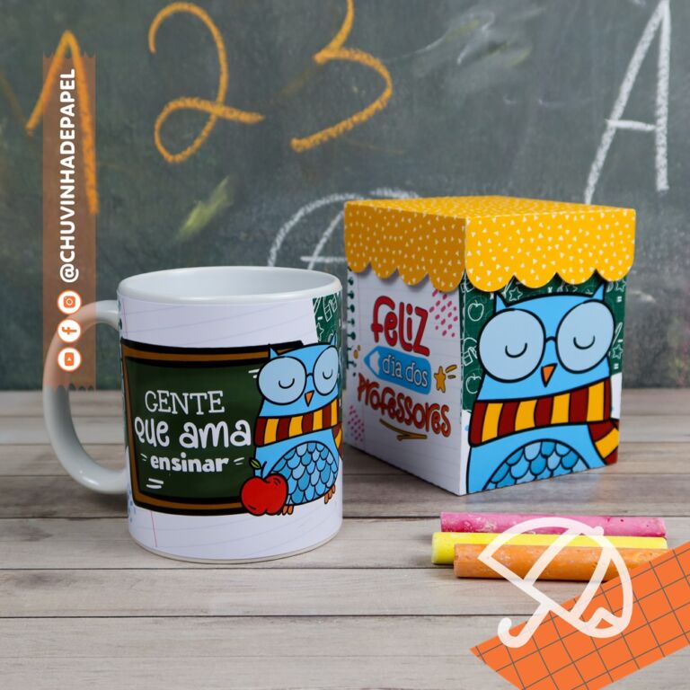 Caixa P Caneca Dia Dos Professores 2023 Chuvinha De Papel