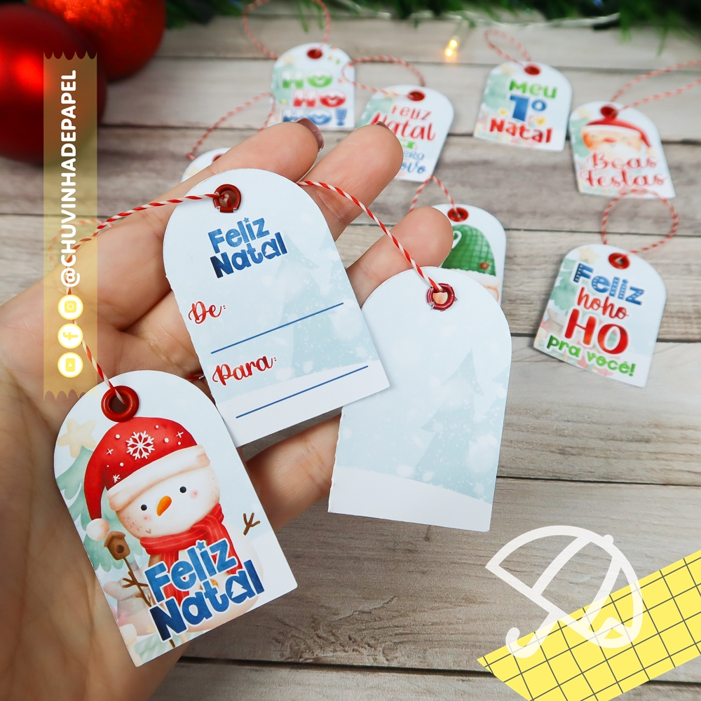 Tags Natal para imprimir – Download grátis