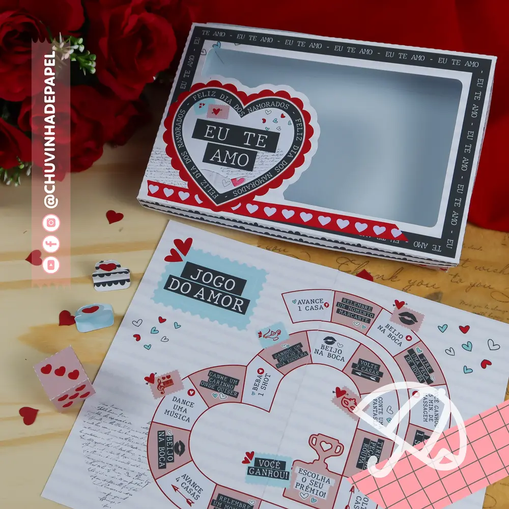 Jogo do Amor - Dia dos Namorados - jogo de tabuleiro