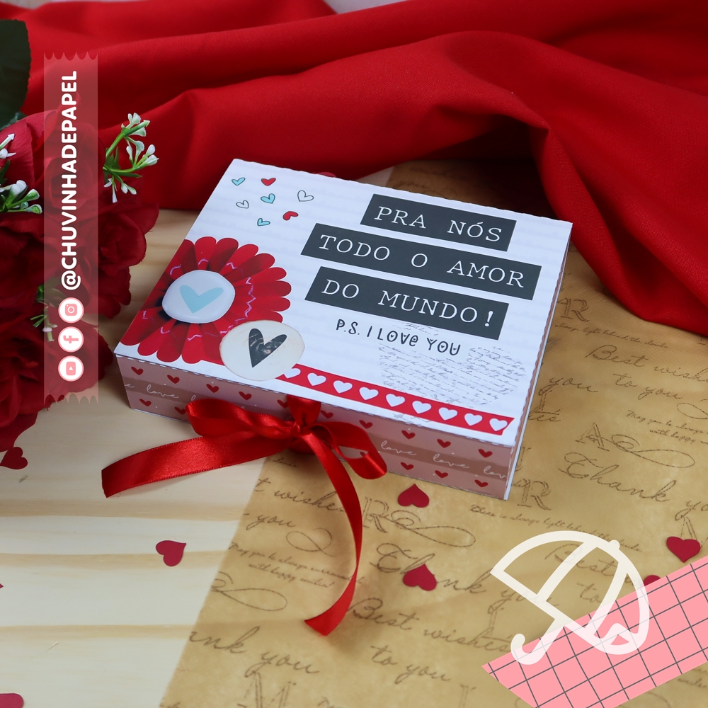 Presente Dia Dos Namorados Caixa Bis Personalizada + 1 Chocolate