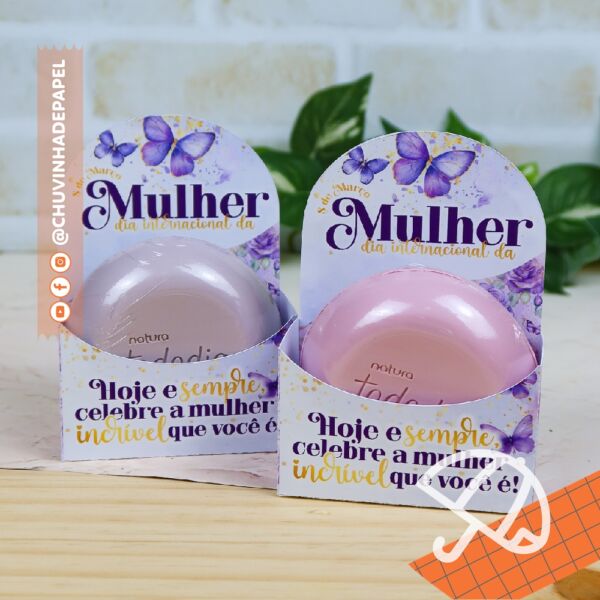 Caixa Envelope p/ Sabonete - Dia da Mulher 2025