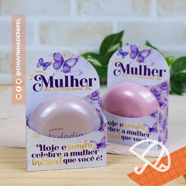 Caixa Envelope p/ Sabonete - Dia da Mulher 2025